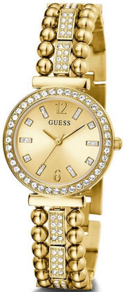  Shop Authentic Guess Gala Diamonds Gold Dial Gold Steel Strap Watch for Women - GW0401L2 - Luxxuri