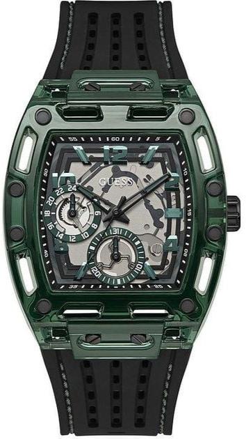 Shop Authentic Guess Phoenix Analog Black Dial Black Silicone Strap Watch For Men- GW0499G7 - Luxxuri
