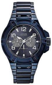  Shop Authentic Guess Rigor Multifunction Black Dial Blue Steel Strap Watch for Men - W0218G4 - Luxxuri