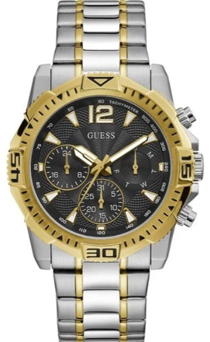  Shop Authentic Guess Commander Chronograph Black Dial Two Tone Steel Strap Watch for Men - GW0056G4 - Luxxuri