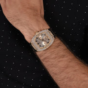  Shop Authentic Guess Phoenix Multifunction Crystals Gold Dial Gold Steel Strap Watch For Men - GW0094G2 - Luxxuri