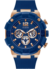  Shop Authentic Guess Navigator Chronograph Blue Dial Blue Rubber Strap Watch for Men - GW0264G4 - Luxxuri