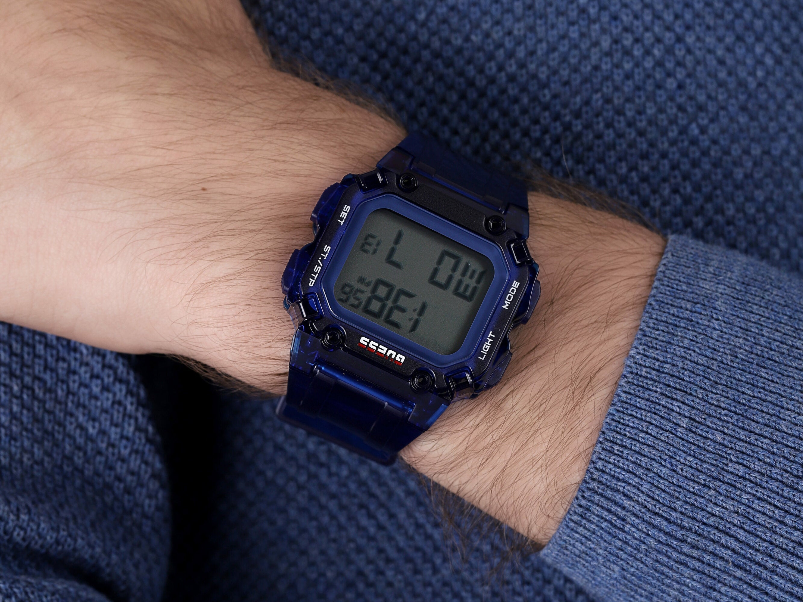  Shop Authentic Guess Stealth Blue Dial Blue Rubber Strap Watch for Men - GW0270G3 - Luxxuri