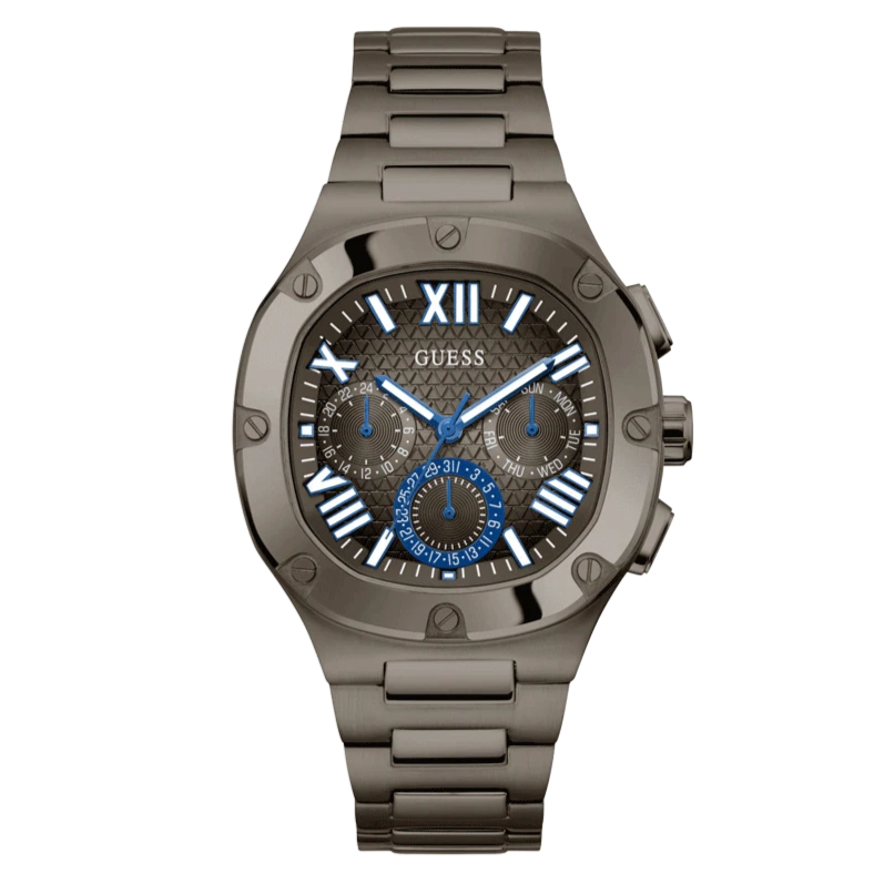  Shop Authentic Guess Headliner Quartz Black Dial Grey Steel Strap Watch For Men - GW0572G5 - Luxxuri