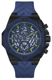  Shop Authentic Guess Formula Multifunction Blue Dial Blue Silicone Strap Watch For Men - GW0579G3 - Luxxuri