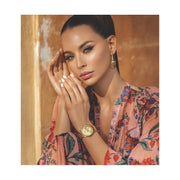  Shop Authentic Guess Cubed Analog Gold Dial Gold Steel Strap Watch For Women - GW0606L2 - Luxxuri