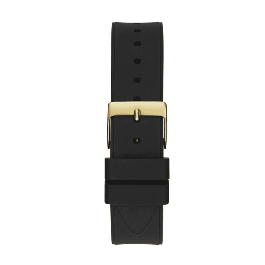  Shop Authentic Guess Duchess Crystals Gold Dial Black Silicon Strap Watch For Women - GW0619L2 - Luxxuri