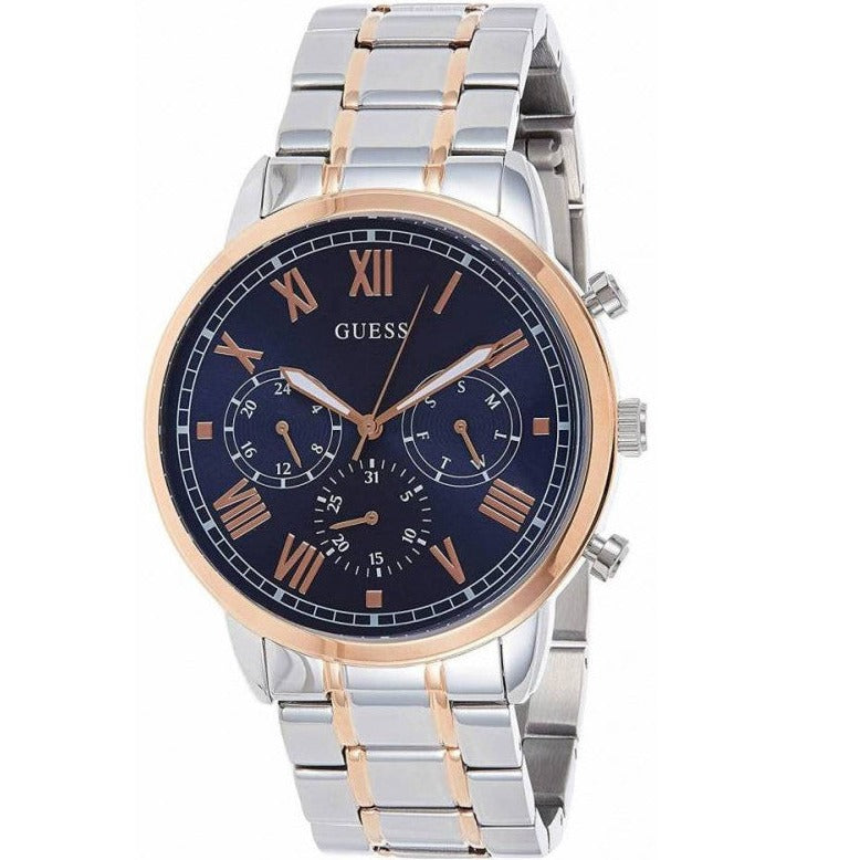  Shop Authentic Guess Hendrix Chronograph Blue Dial Two Tone Steel Strap Watch for Men - W1309G4 - Luxxuri
