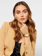  Shop Authentic Guess Crush Gold Dial Gold Steel Strap Watch For Women - GW0020L2 - Luxxuri