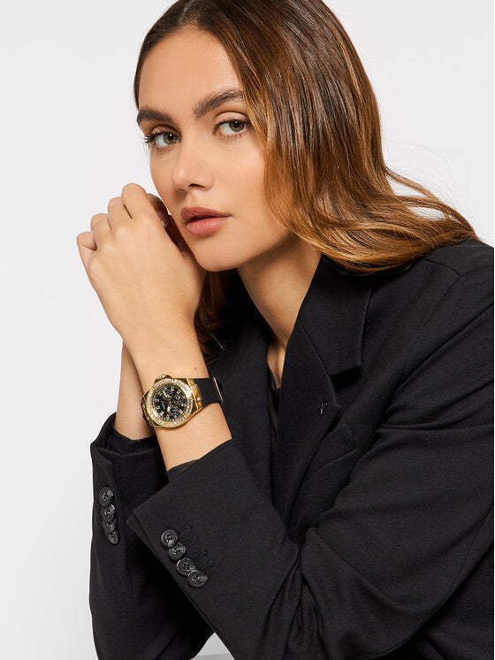  Shop Authentic Guess Venus Diamonds Black Dial Black Rubber Strap Watch for Women - GW0118L1 - Luxxuri
