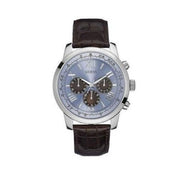  Shop Authentic Guess Horizon Chronograph Analog Blue Dial Brown Leather Strap Watch For Men - W0380G6 - Luxxuri