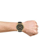  Shop Authentic Guess Horizon Chronograph Quartz Black Dial Black Leather Strap Watch For Men - W0380G7 - Luxxuri