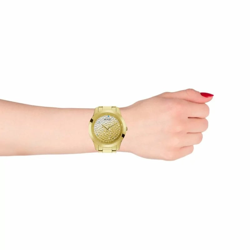  Shop Authentic Guess Crush Gold Dial Gold Steel Strap Watch For Women - GW0020L2 - Luxxuri