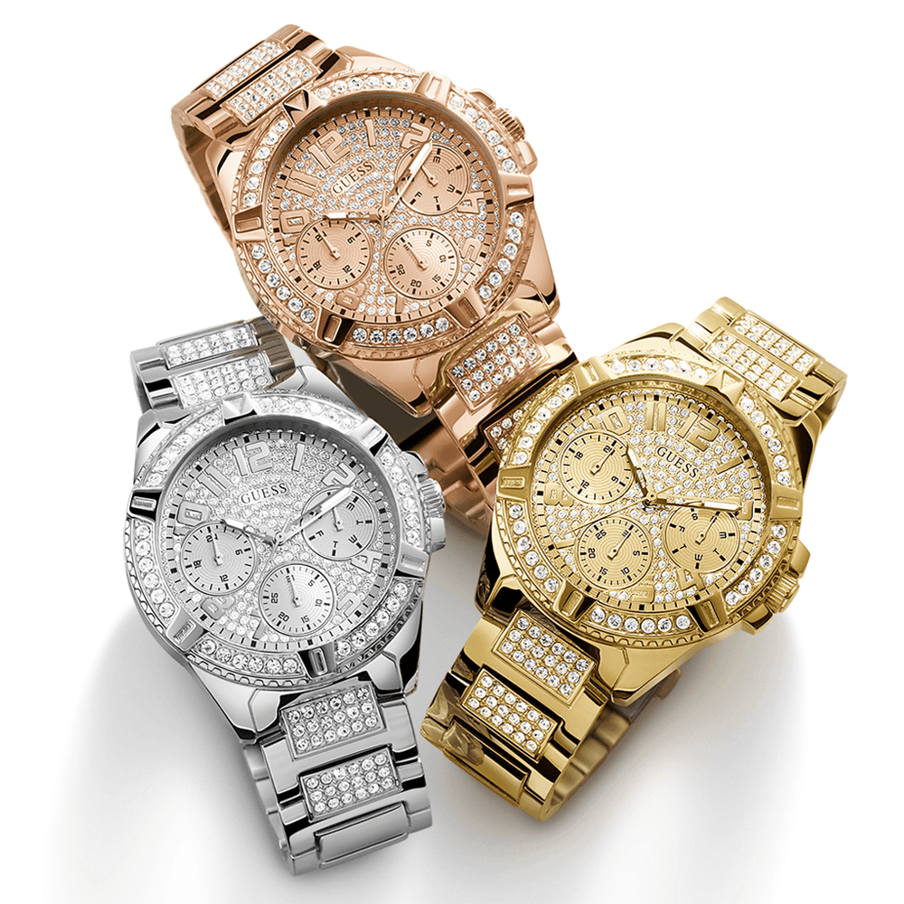  Shop Authentic Guess Frontier Diamonds Silver Dial Silver Steel Strap Watch For Women - W1156L1 - Luxxuri