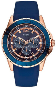 Shop Authentic Guess Maverick Blue Dial Blue Rubber Strap Watch for Men - W0485G1 - Luxxuri