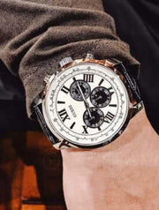  Shop Authentic Guess Chronograph Quartz White Dial Brown Leather Strap Watch For Men - W0380G1 - Luxxuri