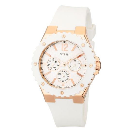  Shop Authentic Guess Overdrive Analog White Dial White Rubber Strap Watch for Women - W10614L2 - Luxxuri