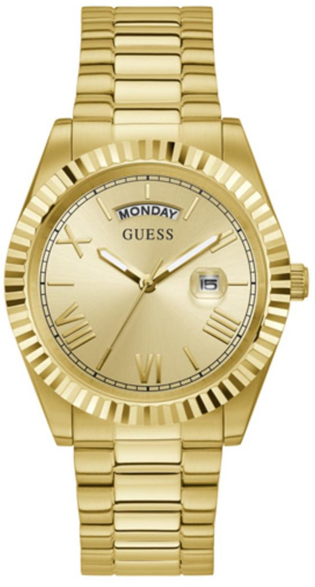 Shop Authentic Guess Connoisseur Gold Dial Gold Steel Strap Watch for Men - GW0265G2 - Luxxuri