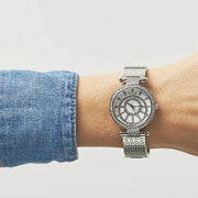  Shop Authentic Guess Muse Quartz White Dial Silver Steel Strap Watch For Women - W1008l1 - Luxxuri