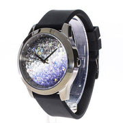  Shop Authentic Guess Crush Crystals Silver Dial Black Rubber Strap Watch for Women - W1223L4 - Luxxuri