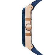 Shop Authentic Guess Legacy Chronograph Blue Dial Blue Rubber Strap Watch For Men - W1049G9 - Luxxuri