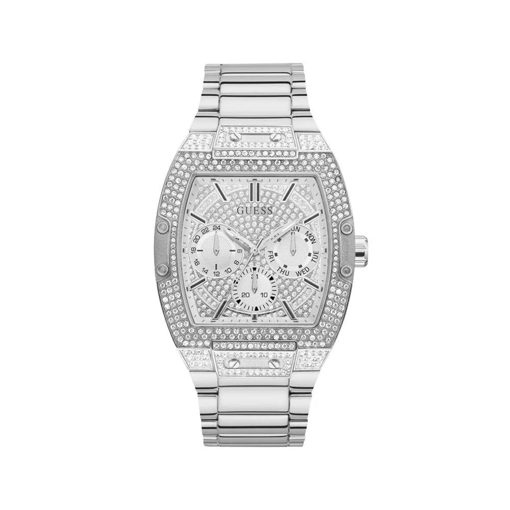  Shop Authentic Guess Phoenix Multifunction Crystals Silver Dial Silver Steel Strap Watch For Men - GW0094G1 - Luxxuri