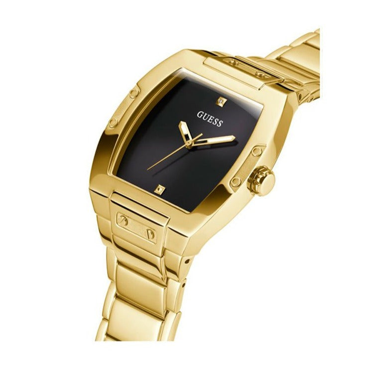  Shop Authentic Guess Phoenix Black Dial Gold Steel Strap Watch for Men - GW0387G2 - Luxxuri