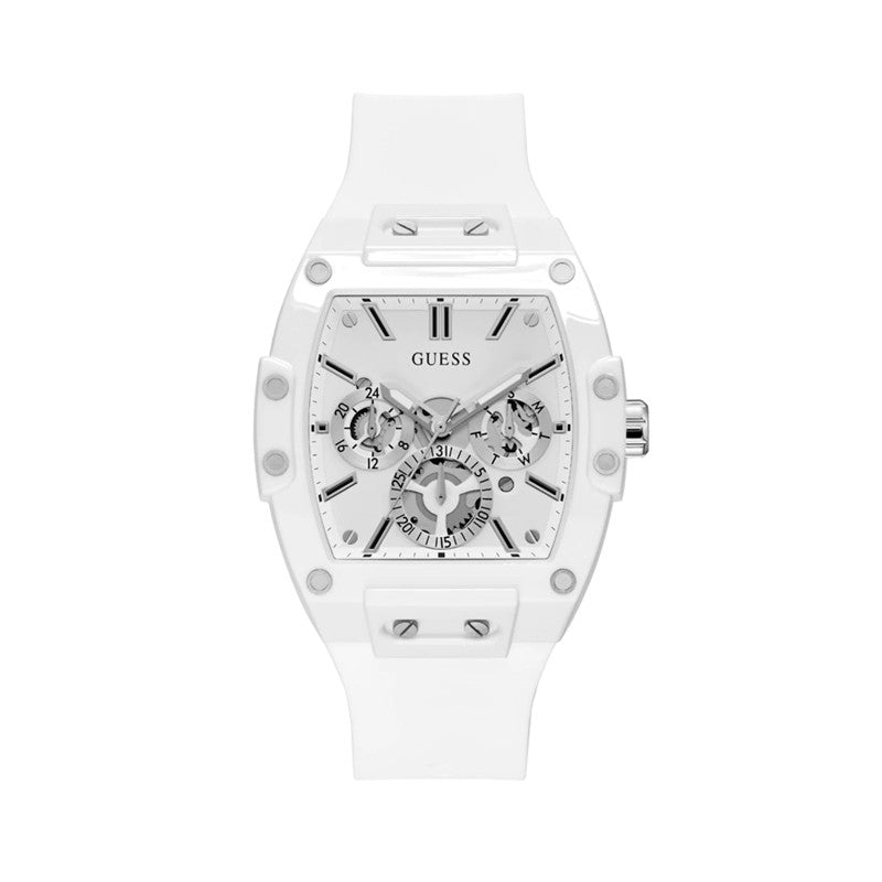  Shop Authentic Guess Phoenix Multifunction White Dial White Rubber Strap Watch for Men - GW0203G2 - Luxxuri