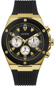  Shop Authentic Guess Poseidon Chronograph Black Dial Black Rubber Strap Watch for Men - GW0057G1 - Luxxuri