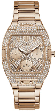  Shop Authentic Guess Raven Diamonds Rose Gold Dial Rose Gold Steel Strap Watch for Women - GW0104L3 - Luxxuri