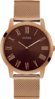 Shop Authentic Guess Analog Brown Dial Brown Mesh Bracelet Watch for Men - GW0074G1 - Luxxuri