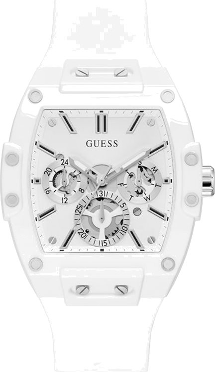  Shop Authentic Guess Phoenix Multifunction White Dial White Rubber Strap Watch for Men - GW0203G2 - Luxxuri