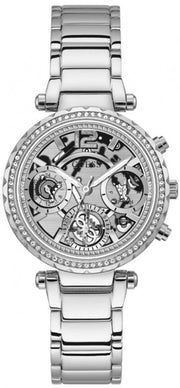  Shop Authentic Guess Solstice Diamonds Silver Dial Silver Steel Strap Watch for Women - GW0403L1 - Luxxuri