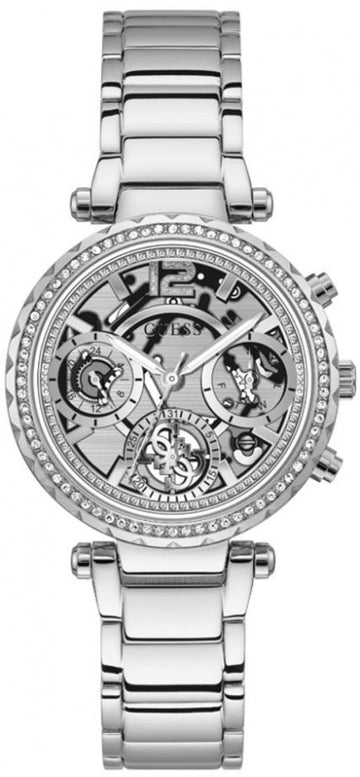  Shop Authentic Guess Solstice Diamonds Silver Dial Silver Steel Strap Watch for Women - GW0403L1 - Luxxuri