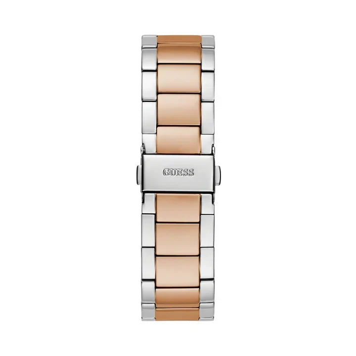  Shop Authentic Guess Sunray Multifunction Crystals Silver Dial Two Tone Steel Strap Watch For Women - GW0616L3 - Luxxuri