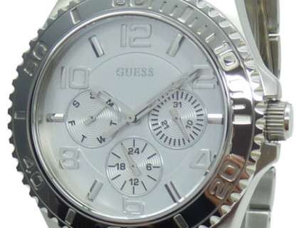  Shop Authentic Guess BFF Multifunction Silver Dial Silver Steel Strap Watch for Women - W0231L1 - Luxxuri