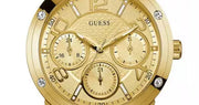  Shop Authentic Guess Crystal Multifunction Gold Dial Gold Steel Strap Watch for Women - W0778L2 - Luxxuri