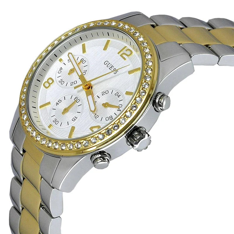  Shop Authentic Guess Mini Spectrum Analog Silver Dial Two Tone Steel Strap Watch For Women - W0122L2 - Luxxuri
