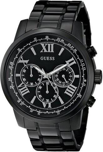  Shop Authentic Guess Horizon Chronograph Black Dial Black Steel Strap Watch For Men - W0379G2 - Luxxuri