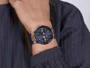  Shop Authentic Guess Jet Setter Analog Quartz Blue Dial Blue Rubber Strap Watch For Women - W0571L1 - Luxxuri