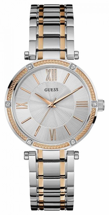  Shop Authentic Guess Park Ave Silver Dial Two Tone Steel Strap Watch for Women - W0636L1 - Luxxuri