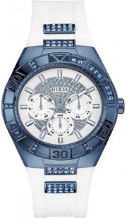  Shop Authentic Guess Luna Diamonds White Dial White Rubber Strap Watch for Women - W0653L2 - Luxxuri