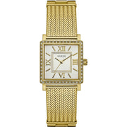  Shop Authentic Guess White Dial Gold Mesh Bracelet Watch For Women - W0826L2 - Luxxuri