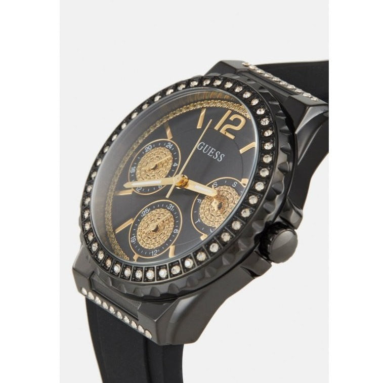  Shop Authentic Guess Starlight Black Dial Black Rubber Strap Watch for Women - W0846L1 - Luxxuri