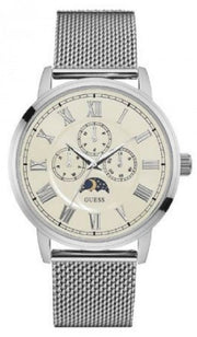  Shop Authentic Guess Delancy White Dial Silver Mesh Bracelet Watch for Men - W0871G4 - Luxxuri