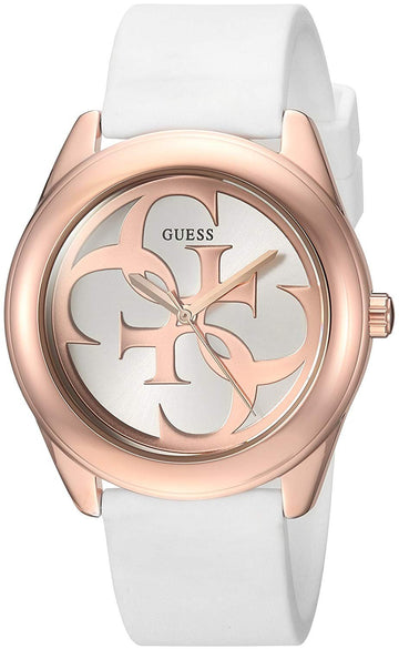  Shop Authentic Guess G Twist White & Gold Dial White Silicone Strap Watch For Women - W0911L5 - Luxxuri