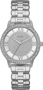  Shop Authentic Guess Ethereal Diamonds Silver Dial Silver Steel Strap Watch for Women - W1013L1 - Luxxuri
