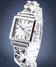  Shop Authentic Guess Vanity Silver Dial Silver Steel Strap Watch for Women - W1029L1 - Luxxuri