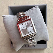  Shop Authentic Guess Vanity Silver Dial Silver Steel Strap Watch for Women - W1029L1 - Luxxuri