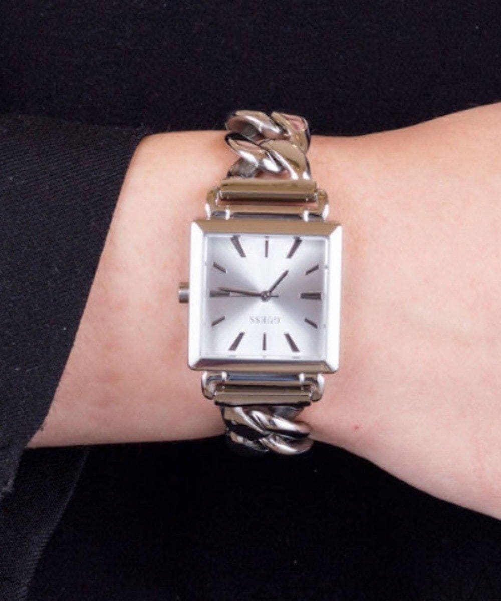  Shop Authentic Guess Vanity Silver Dial Silver Steel Strap Watch for Women - W1029L1 - Luxxuri